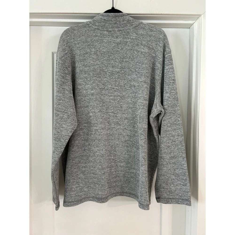 Gap Mens XXL Gray Heather Henley Pullover Sweater Mock Neck Long Sleeve QMT4777S